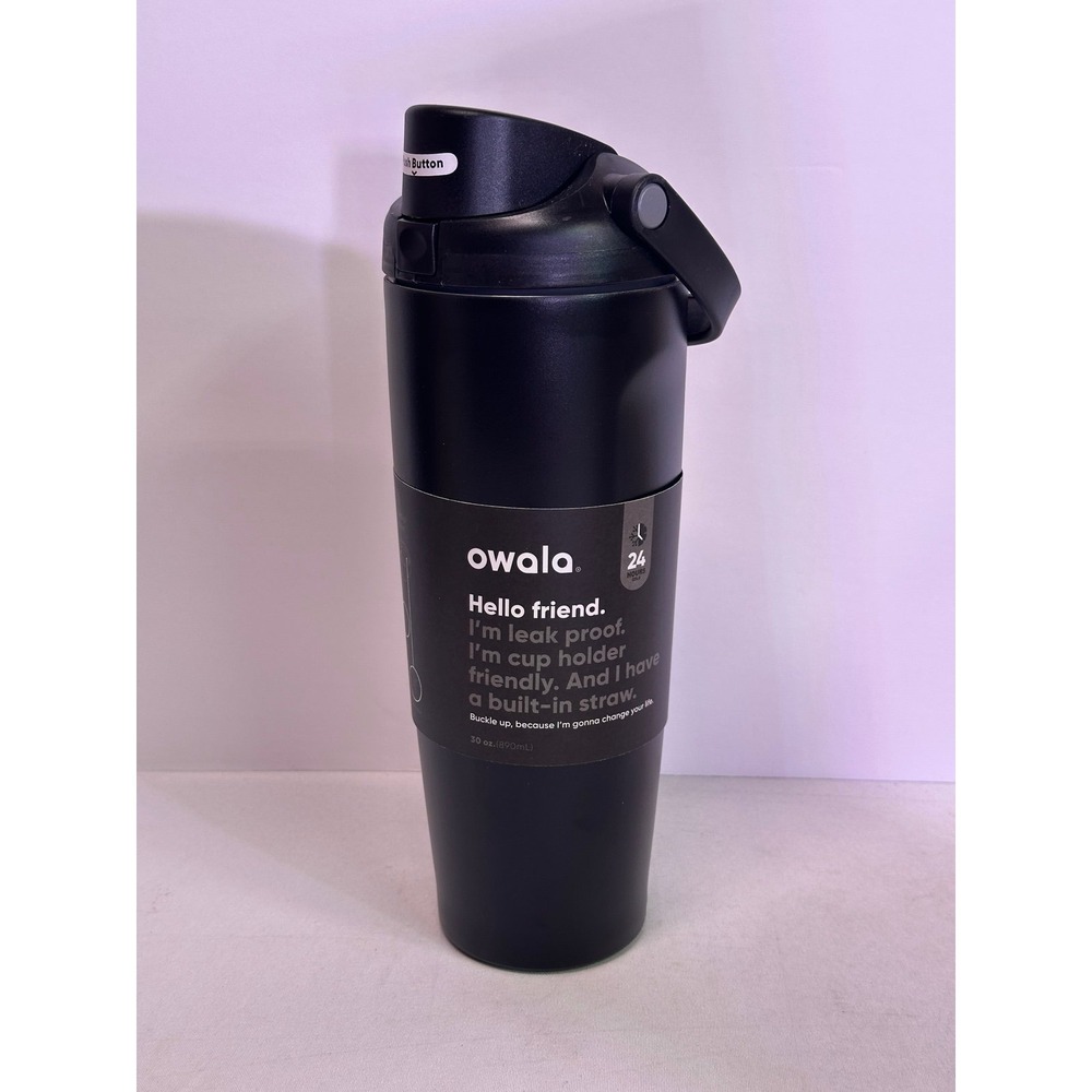 Owala FreeSip Black Stainless Steel 30oz